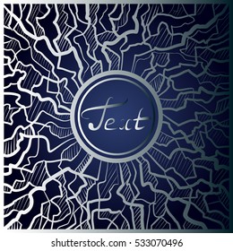 Abstract doodle frame. Hand drawn ornament. Vector illustration. 