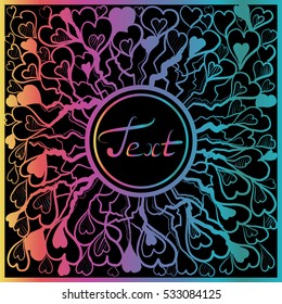 Abstract doodle frame. Hand drawn ornament. Vector illustration. 