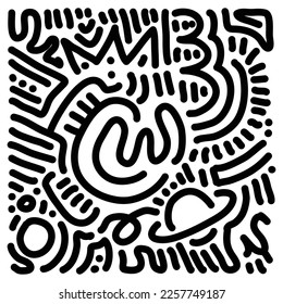Abstract doodle of greatness philosophy in white background. Doodle about greatness. Great lines with doodle. Doodle for item design, landpage, fabric, or any purposes.