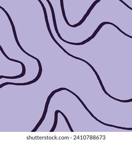 Abstract doodle grid with violet background. Squiggle and scribble texture of hand drawn uneven lines. Geometric textured backgroung for textile, cover, wrapping paper, wallpaper design