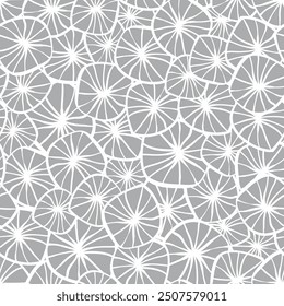 Abstract doodle hand drawn round linen circles vector seamless pattern.