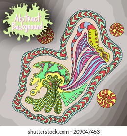 Abstract doodle, hand drawn sketchy background.Vector illustration.