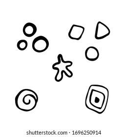 Abstract doodle hand-drawn in doodle style. Linear illustration. Vector image.