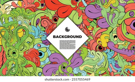 abstract doodle illustration ideal for backgrounds