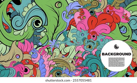 abstract doodle illustration ideal for backgrounds