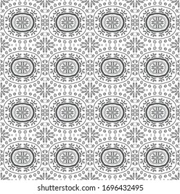 Abstrakte doodle Linie Schwarze Vektorillustration Illustration Nahtlose Muster auf weißem Hintergrund, Design-Tapete.