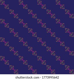 Abstract doodle line colorful vector illustration Seamless pattern on purple background design wallpaper.