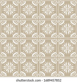 Abstract doodle line vector illustration Seamless pattern on brown background design wallpaper.