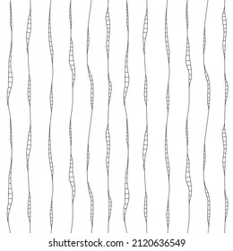 Resumen de la ilustración vectorial de la línea de doodle Patrón transparente en el fondo blanco del fondo del fondo del fondo.