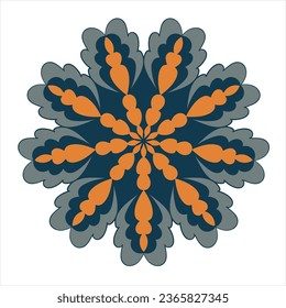 Ornamento de doodle mandala abstracto. Elemento de diseño gráfico vectorial.