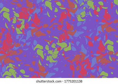abstrakter Doodle, mehrfarbige Formen, Vektorhintergrund