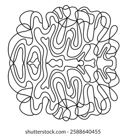 Abstract doodle ornament. Hand drawn design element. Vector illustration. 