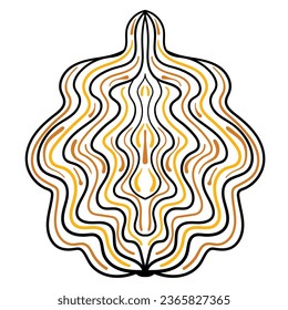 Abstrakter Dodle-Ornament. Vektorgrafik-Design-Element.