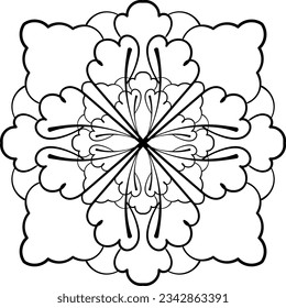 Abstrakter Dodle-Ornament. Vektorgrafik. 