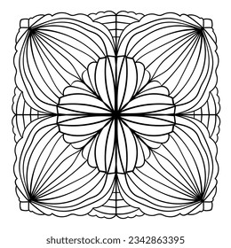 Abstract doodle ornament. Vector illustration. 