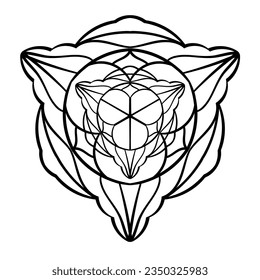 Ornamento de doodle abstracto. Ilustración vectorial. 
