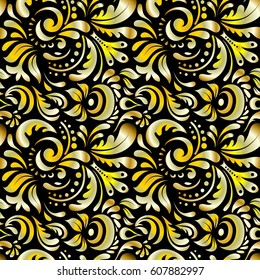 Abstract doodle ornament, vector seamless pattern of abstract multicolored decorative elements.