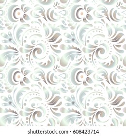 Abstract doodle ornament, vector seamless pattern of abstract multicolored decorative elements.