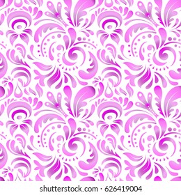 Abstract doodle ornament, vector seamless pattern of abstract multicolored decorative elements.