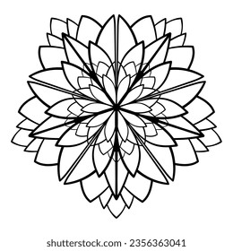 Abstract doodle pattern in circle. Vector illustration.