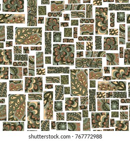Abstract doodle pattern. Colorful seamless hand drawn texture.