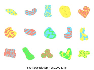Abstract Doodle Pattern Element Set