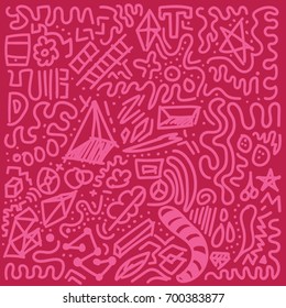 Abstract Doodle Pattern, Fine Art and doodling