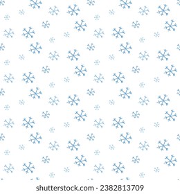 Patrón de doodle abstracto. Copos de nieve pintados.
