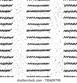 Abstract doodle seamless patten background. Monochrome black and white patten for design greeting card, modern party invitation, halloween holiday menu, bag print, t shirt design etc.