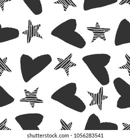 Abstract doodle seamless pattern. hand drawn elements