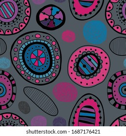 Abstract doodle seamless pattern. Modern design for paper, cover, fabric and other design.