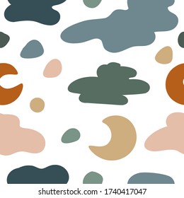 Abstract doodle seamless pattern for use in design for textile, dress  bag or t shirt print, wallpaper, wrapping etc