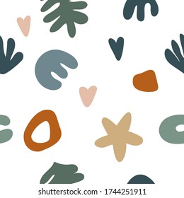 Abstract doodle seamless pattern for use in design for textile, dress  bag or t shirt print, wallpaper, wrapping etc