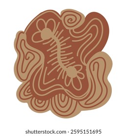 Abstract doodle shape. Creative unique design element. Freeform drawing. 