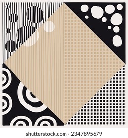 abstrakter Doodle-Form-Schal Hijab 070