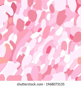 abstract doodle shape sweet beige pink pastel color vector seamless illustration