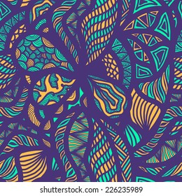 abstract doodle sketch drawing vector seamless pattern