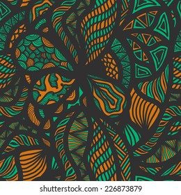 abstract doodle sketch drawing vector seamless pattern