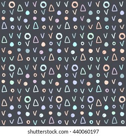Abstract doodle sketch seamless pattern background. 