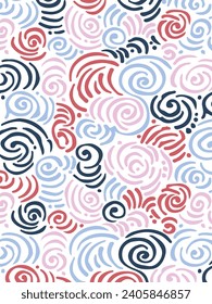 abstract doodle swirl pattern vector illustration