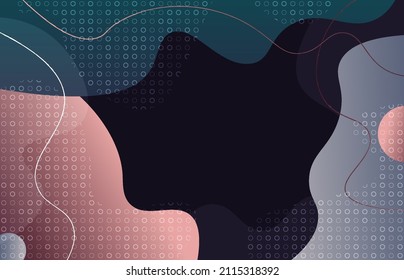 Abstract doodle template design of overlapping artwork decorative style. Artwork template of geometric background. Illustration vector