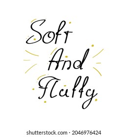 Abstract Doodle Text Soft And Fluffy Card Hand Draw Lettering Vector Design Style Template For Poster Social Banner Cards