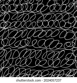 Abstract doodle texture. Seamless graphic pattern. Isolated black and white texture. Seamless background for craft, collage, prints.