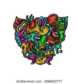 Resumen Ilustración vectorial Doodle. Vector de arte Doodle. Arte abstracto