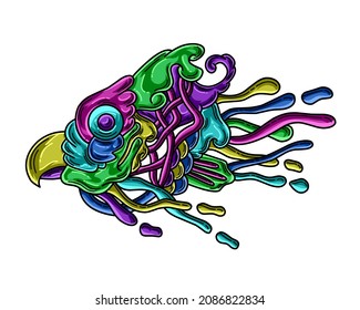 Resumen Ilustración vectorial Doodle. Vector de arte Doodle. Arte abstracto