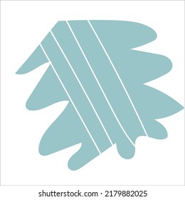elemento de ilustración de vector de doodle abstracto con color pastel