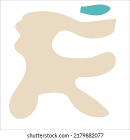 abstraktes doodles Vektorgrafik-Element mit Pastellfarbe
