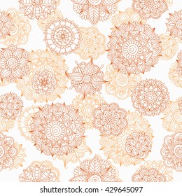 Abstract doodle vector pattern. Colorful seamless doodle texture. Doodle style, hand drawn background.