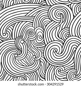 Abstract doodle vector seamless pattern.