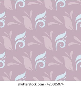 Abstract doodle violet seamless background
